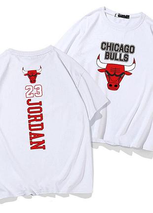 Футболка chicago bulls x jordan 23 колір білий, розмір xl