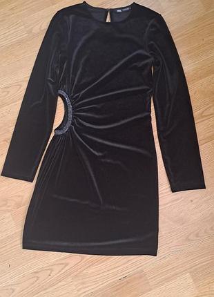 Велюрова сукня zara
