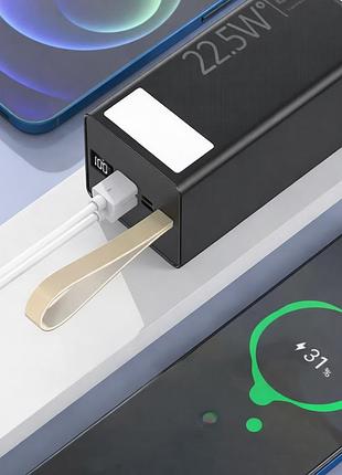 Портативное зарядное устройство 50000mah 22.5w с фонариком и 2 usb / внешний аккумулятор для телефона