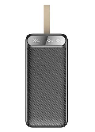 Зовнішній акумулятор 100000 mah з удароміцним корпусом та ремінцем / портативний повербанк для подорожей