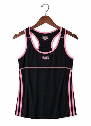 Спортивна майка lonsdale london оригінал чорно-рожева s-m