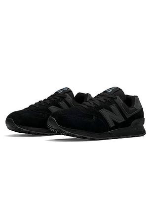 New balance 574 full suede all black