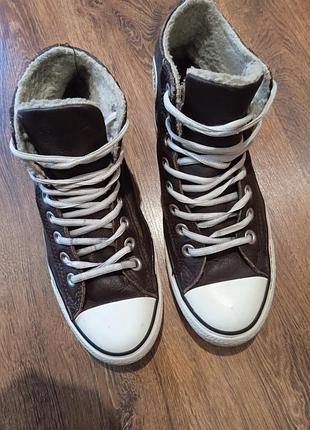 Продам мужские кожаные кеды бренда converse