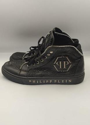 ✨ оригінальні високі шкіряні кеди philipp plein 43-44 розмір ( 28 см )