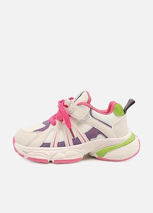 Яскраві кросівки kimboo для дівчинки молочно-рожевий 33 (20,5 см) (24177 milk-pink)