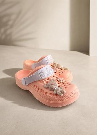 Крокси, сабо gipanis для девочки розово-персиковый 34 (21 см) (gp009 pink)