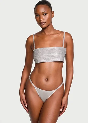 Комплект белья топ + трусики со стразами victoria’s secret оригинал