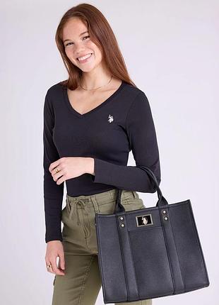 Жіноча сумка тоут u.s. polo assn з довгим ремінцем