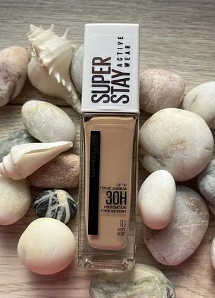 Тональный крем super stay active wear 30h (в оттенке 10 ivory \слоновая кость) maybelline new york 30 мл