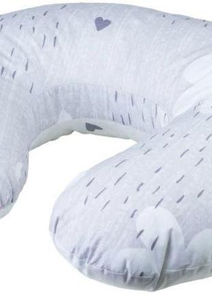 Подушка bubaba by freeon hearts and clouds 70х60 см, grey