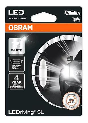 Автолампа c5w ledriving led 12v 0.6w sv8,5-8 (блистер 1шт)