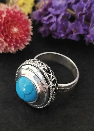 Серебряное колечко с бирюзой, 925, серебро