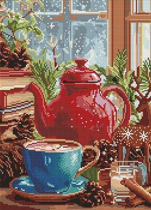 Картина по номерам. art craft "медвежонок с цветочком" 30*30 см 15513-ac