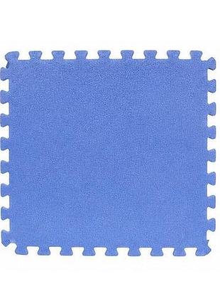 Коврик пазл плюшевый напольный 30x30см мягкий, 10шт, eva, синий
