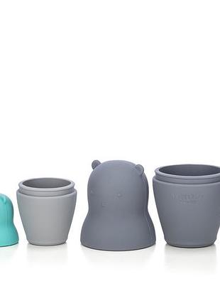 Силиконовый сортер freeon мишки, grey - mint