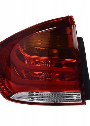 Фонарь задний bmw x1 e84 2009-2015, левый, без ламп, без патрона, (p21w*3), наружный, depo, 444-1955l-ue