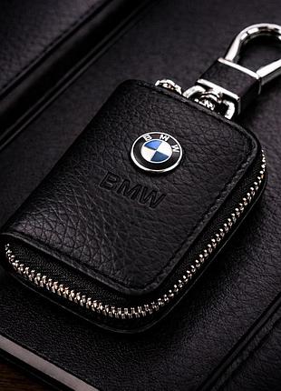 Чохол для ключів з карабіном bmw (шкіра)