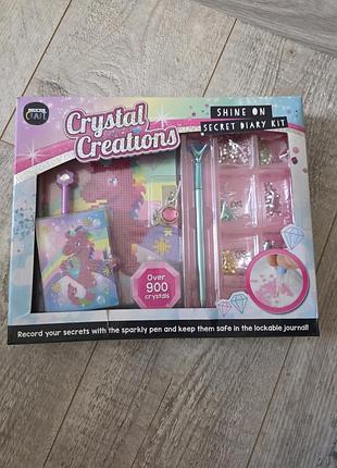 Набор для творчества crystal creations shine on secret diary kit.