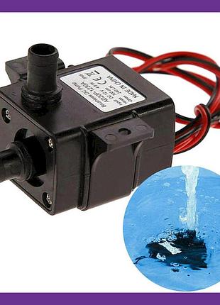 Занурювальний безщітковий насос 12в 4.2вт 4л/хв ip68 помпа для води та олії під шланг 8мм висота підйому до 3м