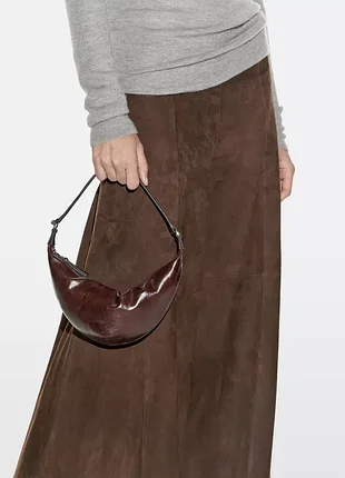 Невелика сумка зі шкіри наппа massimo dutti