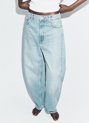 Джинсы trf baggy barrel со средней посадкой от zara