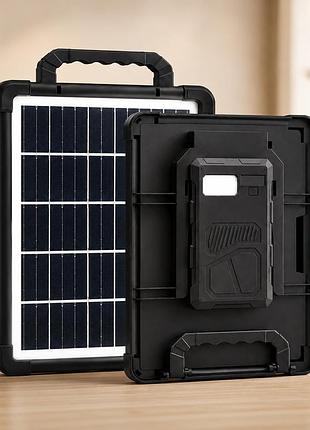 Портативная зарядная станция colamp cl-618 с солнечной панелью, 10800 ма·ч и led-лампами