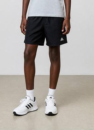 Оригинальные детские спортивные шорты adidas на рост 147-158см черные на мальчика подростковые короткие для адидас а1