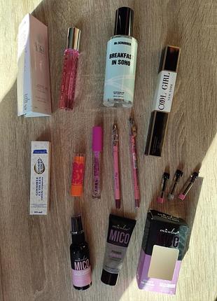 Косметика декоративна / парфумерія  / спреї / місти для тіла / mr scrubber / lamel / glambee / maybelline / versace / good girl