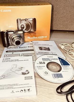 Цифровой винтажный фотоаппарат canon powershot a590is