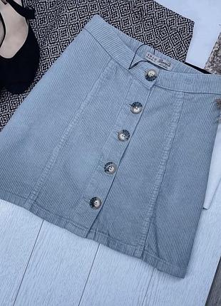 Нова літня спідниця denim co m бавовняна спідниця трапеція спідниця на ґудзиках сіра