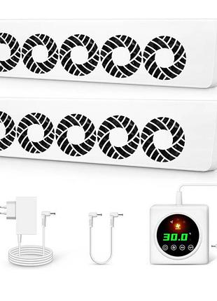 Вентилятор для радиатора отопления ecocalm 2.0 duo set с умным термостатом