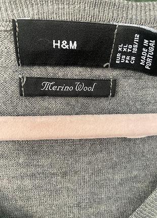 Свитер 100% шерсть мериноса 50 хл мужской h&m качественный 4