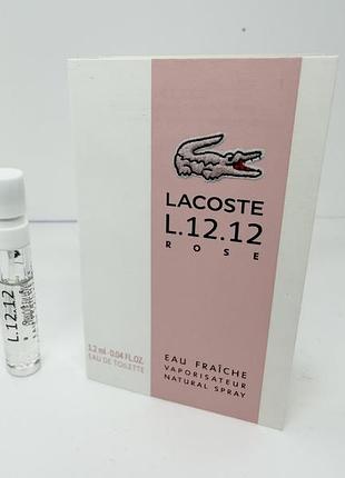Пробник туалетної води lacoste l.12.12 rose eau fraîche