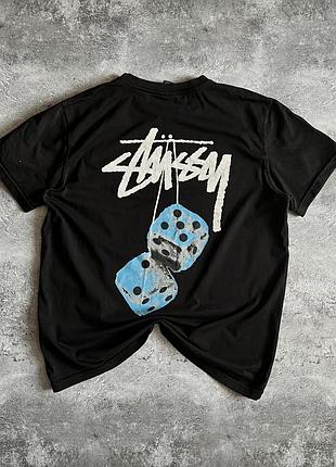 Футболка stussy (m) з принтом кубиків