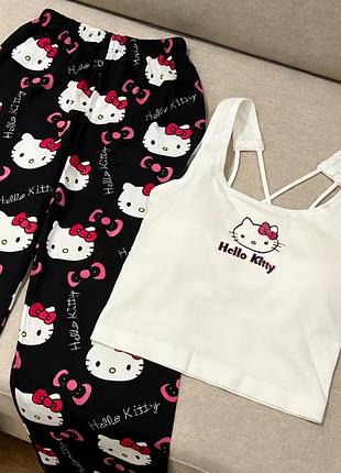 Піжама hello kitty топ+ легкі штани