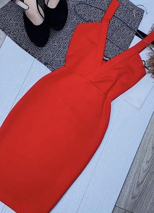 Нова літня сукня missguided xs червоне плаття трикотажне коротке плаття на запах плаття маленького розміру