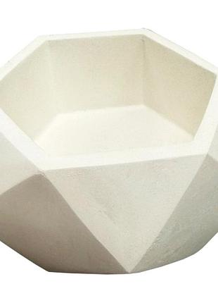 Гіпсове кашпо "великий багатогранник" gk-10-polyhedron
