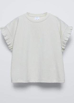 Футболка з оборками від zara size 130