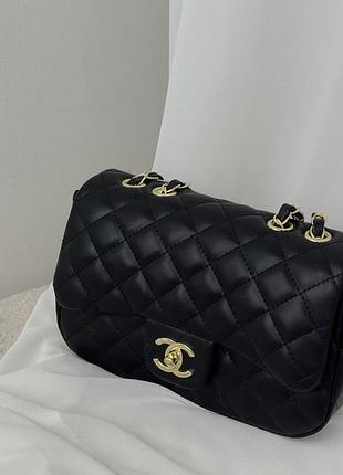 Сумка chanel стьогана чорна
