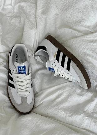 Базові кросівки adidas samba white/black, самби