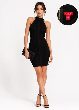 Чорна трикотажна сукня guess los angeles halter l eu42