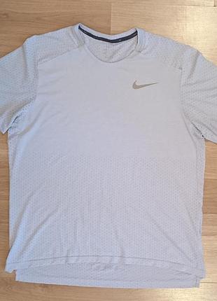 Футболка nike running breathe 365 dri-fit t-shirt у сірому кольорі (gray/light gray).