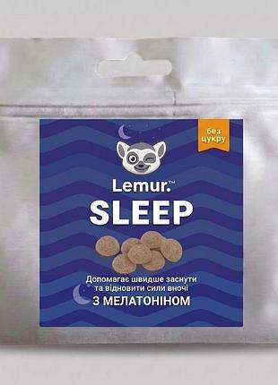 Натуральні льодяники без цукру «sleep» 50г lemur