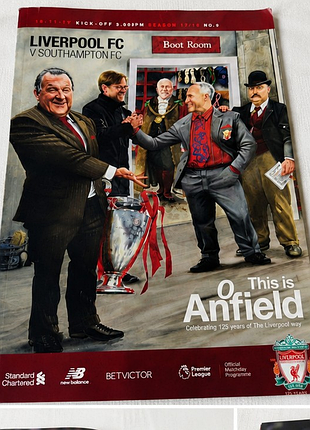 Оригинальное приложение liverpool fc vs southampton fc 2017 this is anfield 125 years