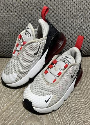 Оригінальні дитячі кросівки nike air max 270 білі кросівки сіточка 26 розмір 16,5 см