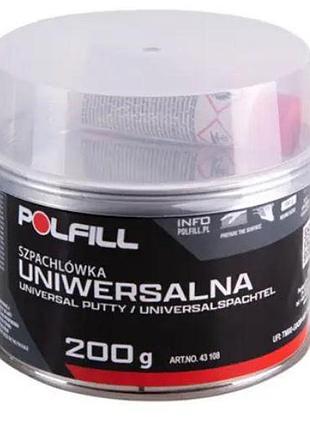 Шпатлевка универсальная 200g "polfill" с отвердителем 43108