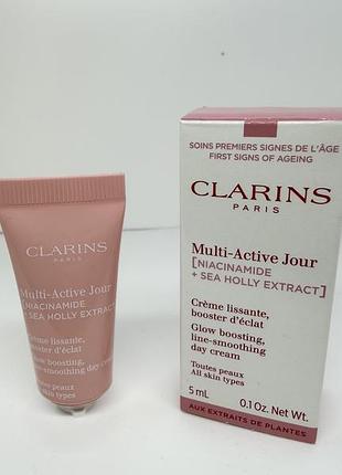 Clarins multi-active jour niacinamide+sea holly extract glow boosting line-smoothing day cream