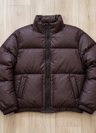 Пуховик "reserved" бордовый (puffer)