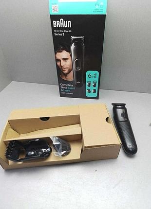 Машинка для стрижки волос триммер б/у braun all-in-one style kit series 3 mgk3410