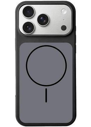 Чехол silk duo color (aa) no logo with magnetic fit для apple iphone 17 pro (6.3") black